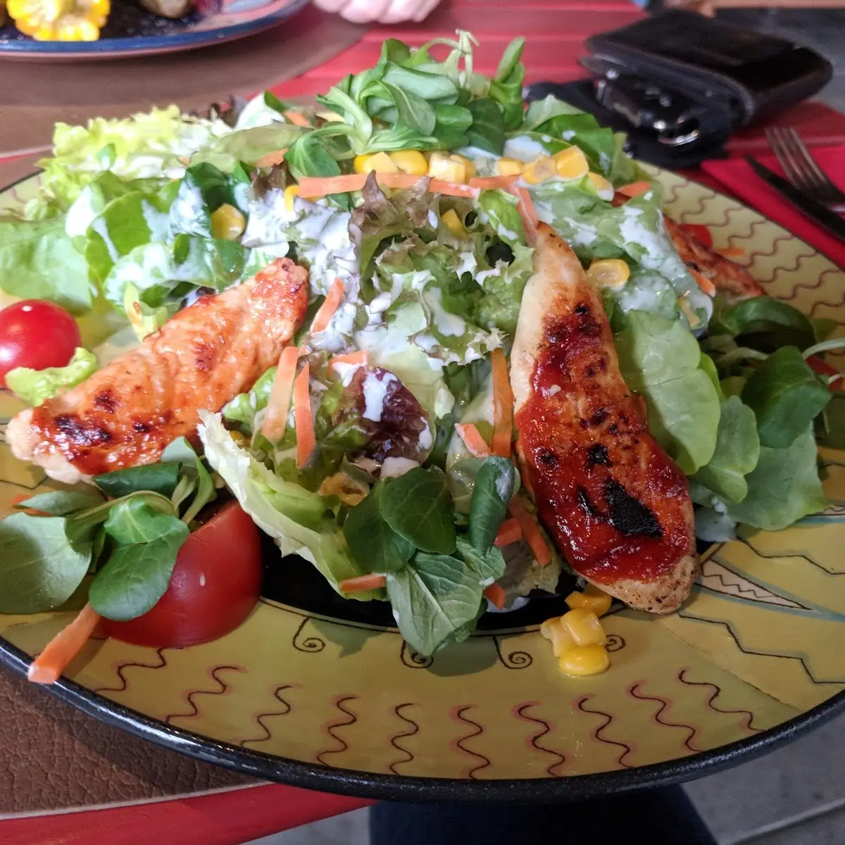 Putenstreifen Salat