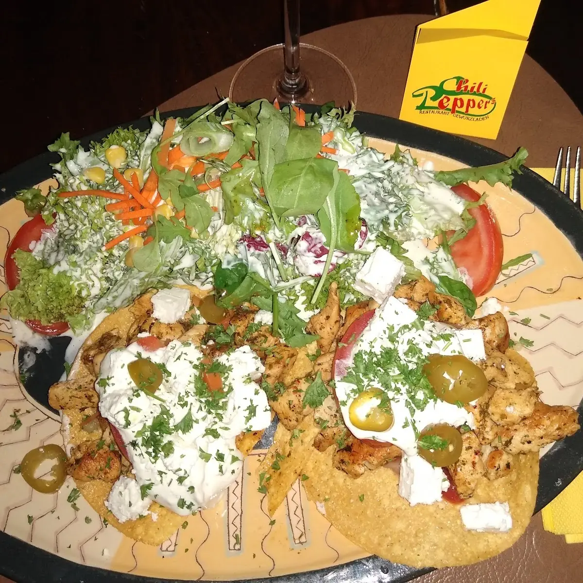 Tostadas De Pollo Mit Putenstreifen