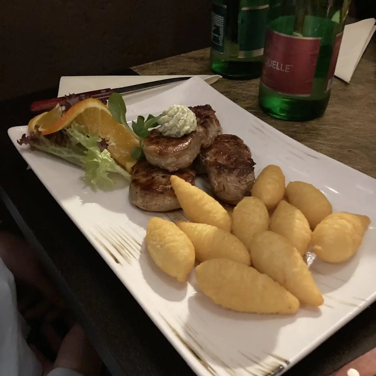 Schweinefilet Mit Kroketten