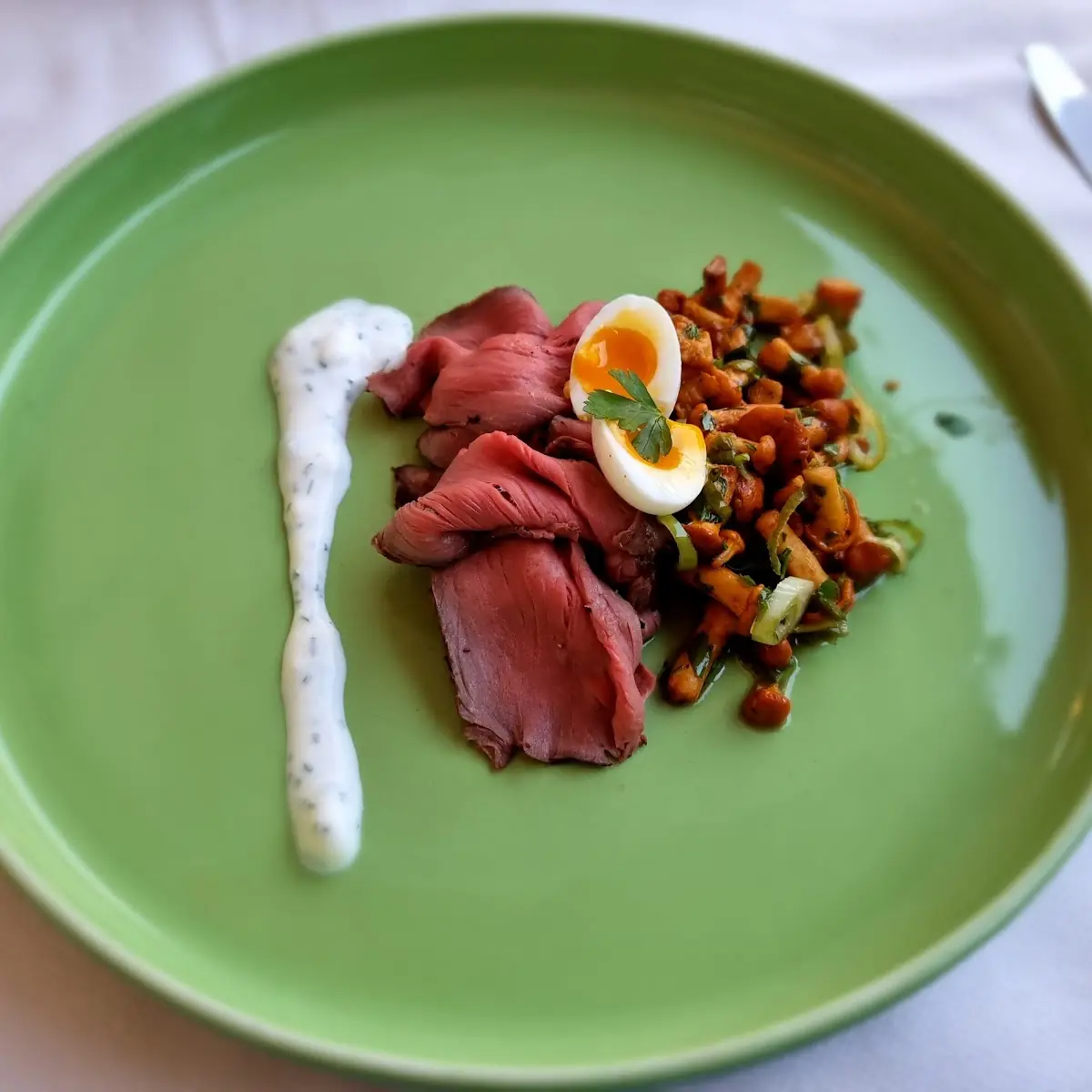 Roastbeef Vom Dry Aged Rind Mit Eierschwammerlsulz