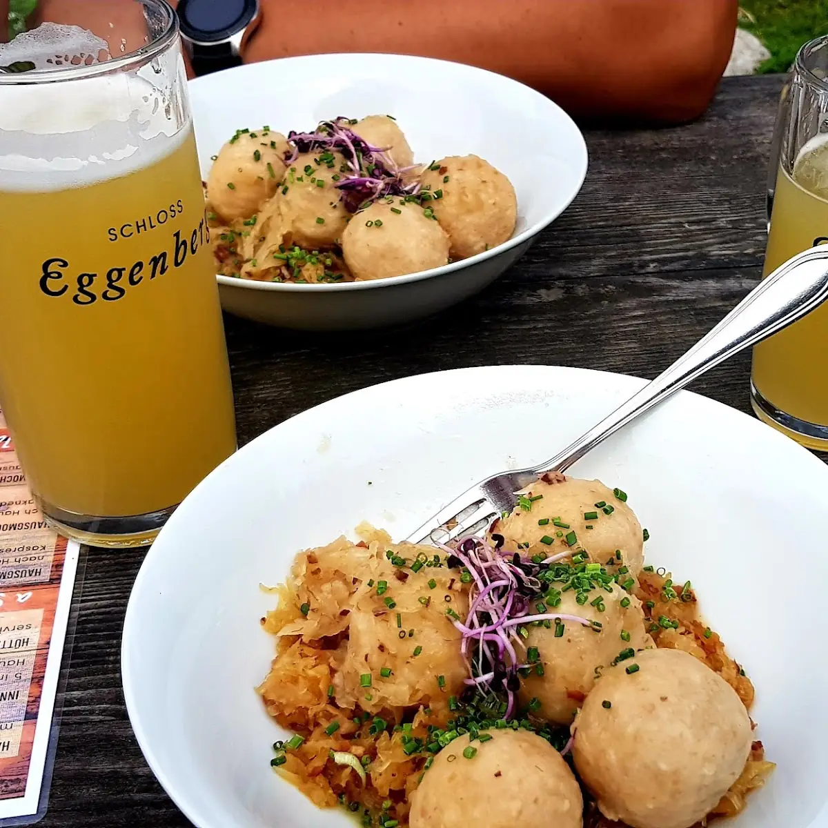 Knedle Z Boczkiem I Kiszona Kapusta Knödel Mit Sauerkraut