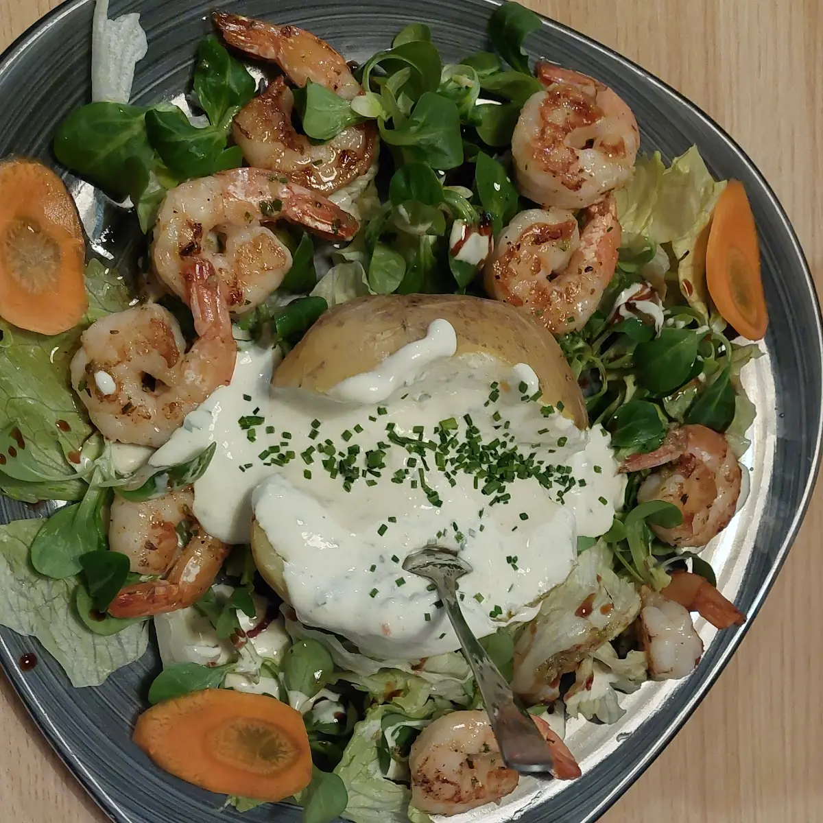 Ofenkartoffel Mit Garnelen