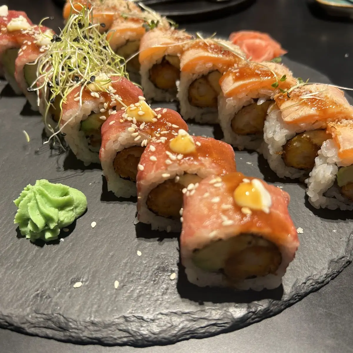 Spicy Tuna Salmon Sushi