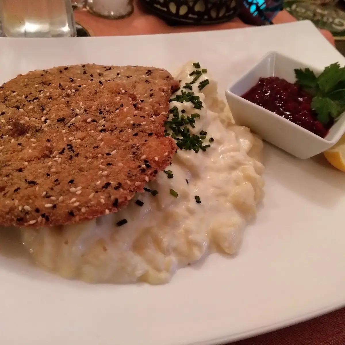Seitanschnitzel Mit Kartoffelsalat