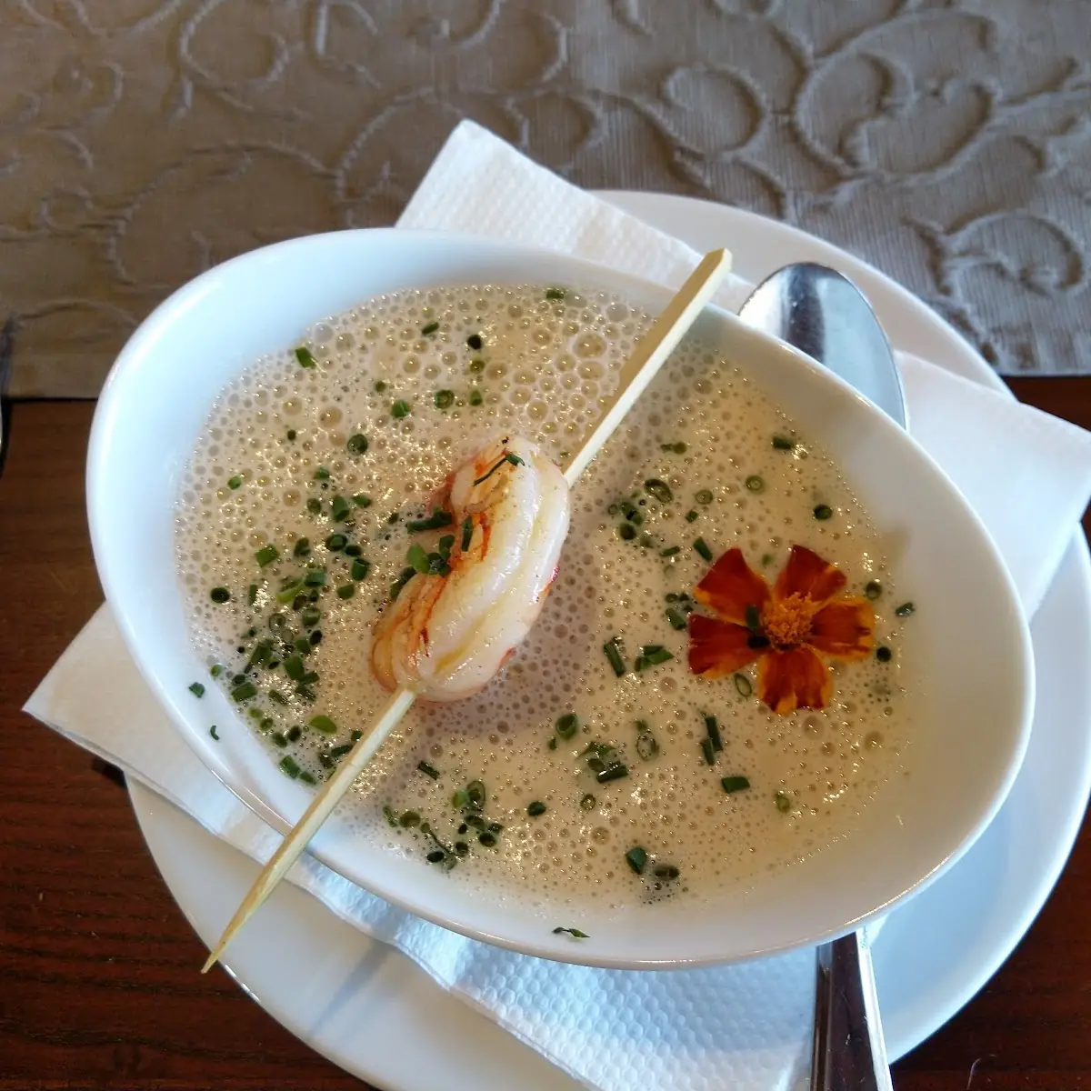 Kokossuppe Mit Garnelen
