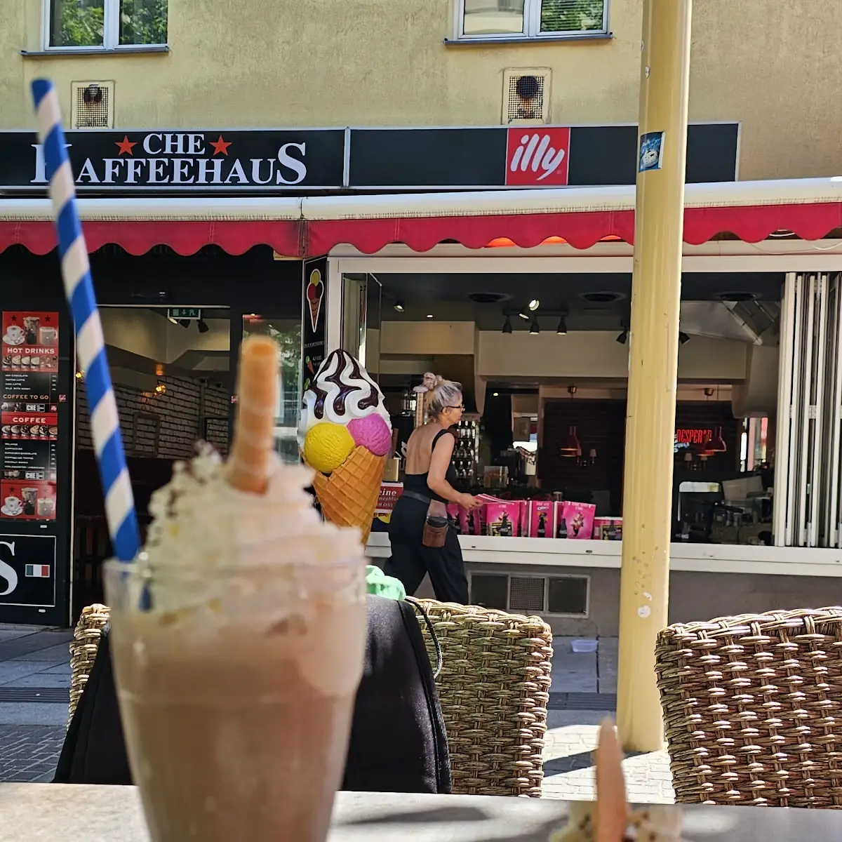 Ice Coffe with Wiped Cream