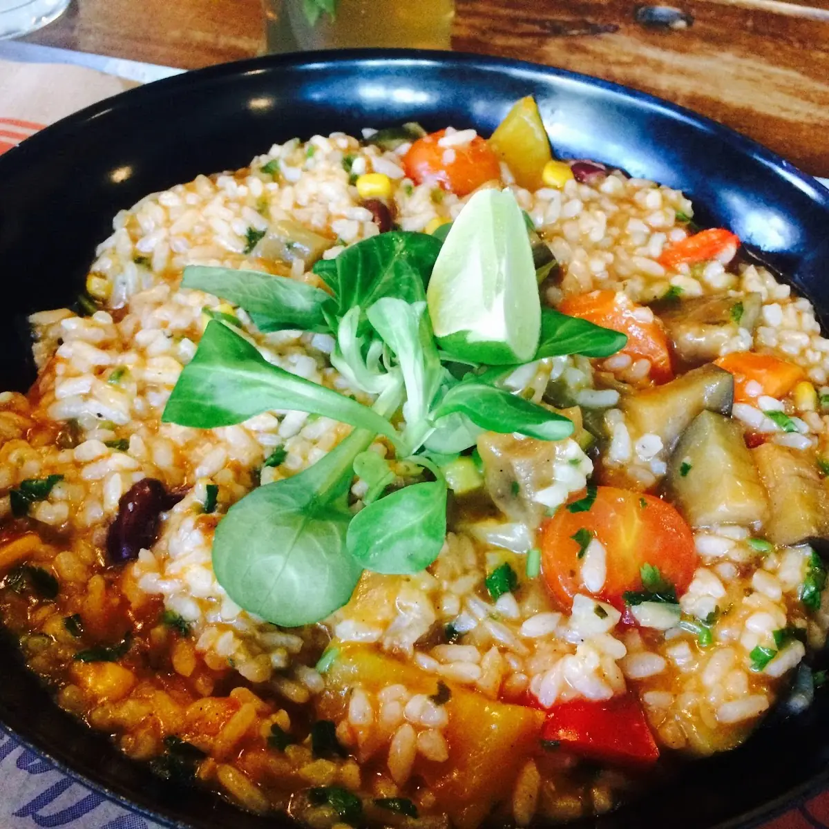 Kreolischer Gemüse-pilaf