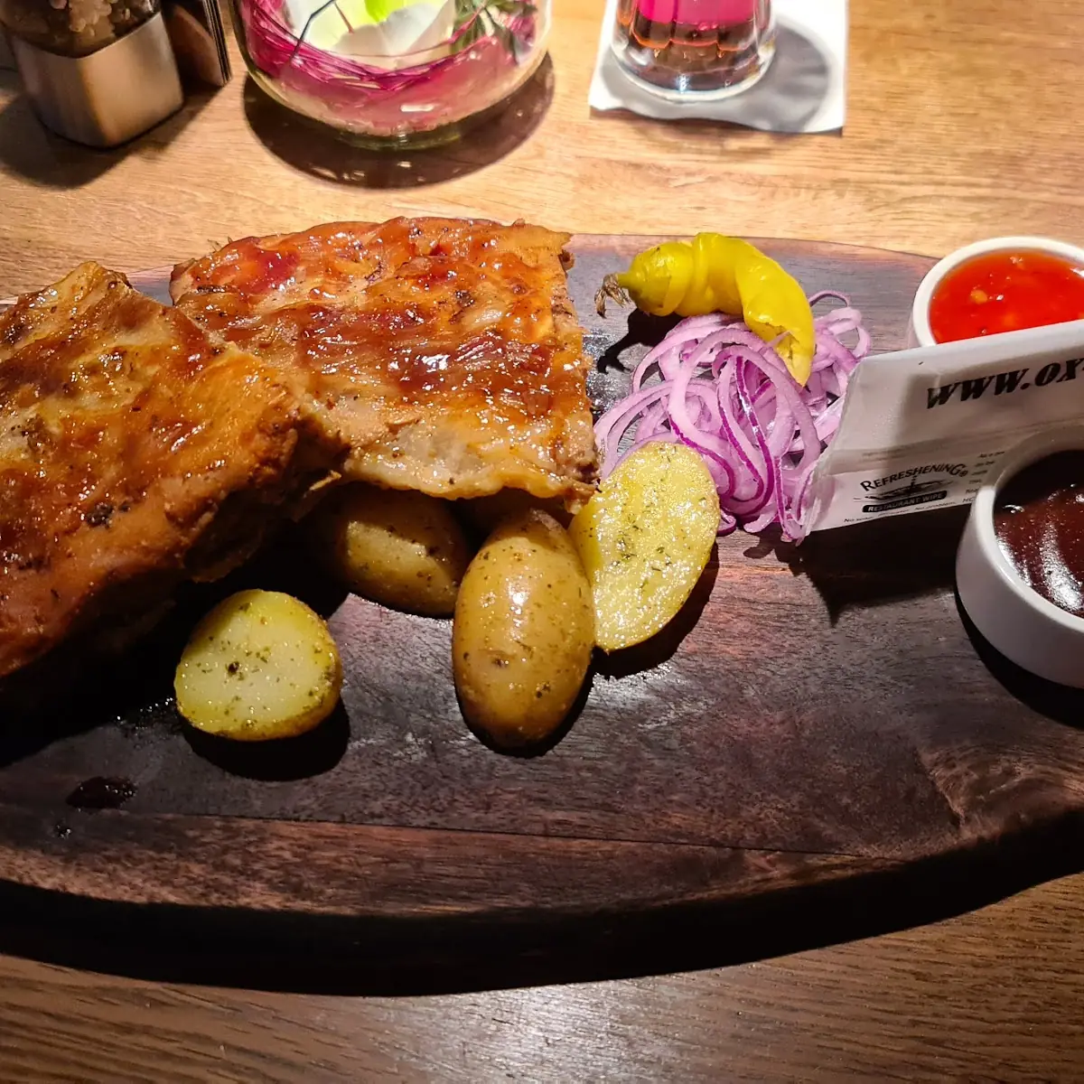 BBQ Spare Ribs Mit Kartoffeln