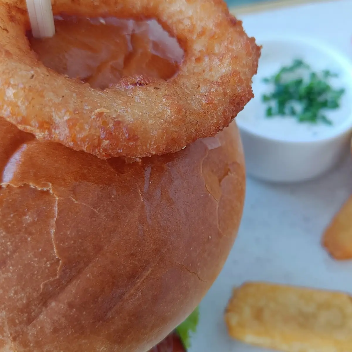 Burger Mit Zwiebelring