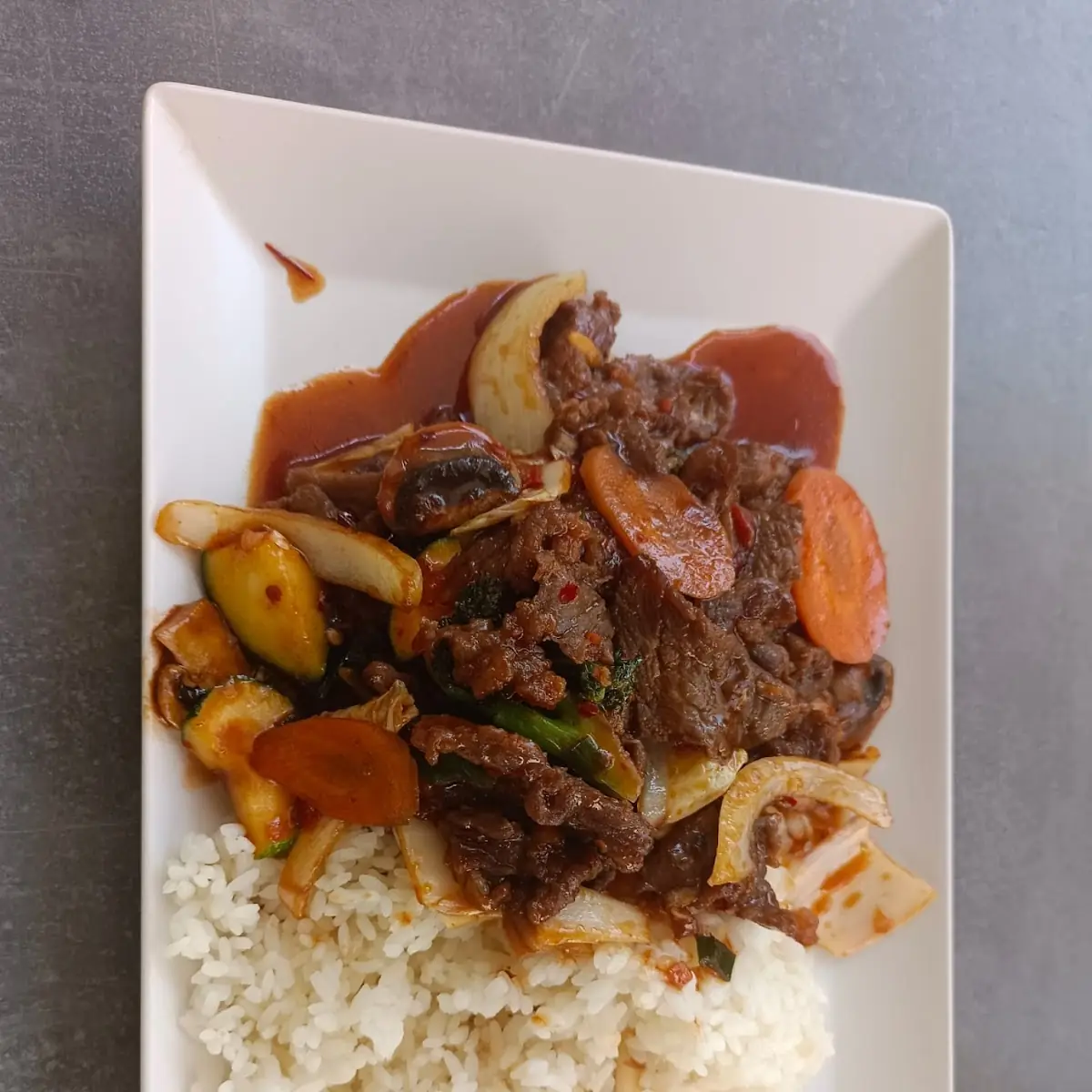 Rindfleisch Mit Reis