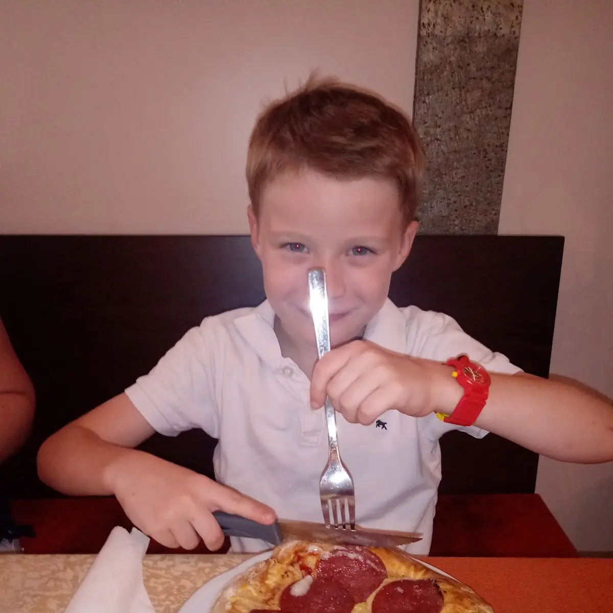 Boy with Pizza