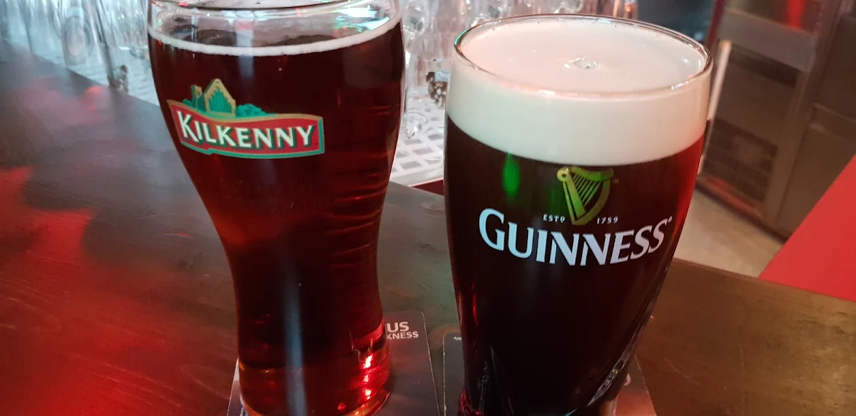 Guinness Stout and Kilkenny Red Ale