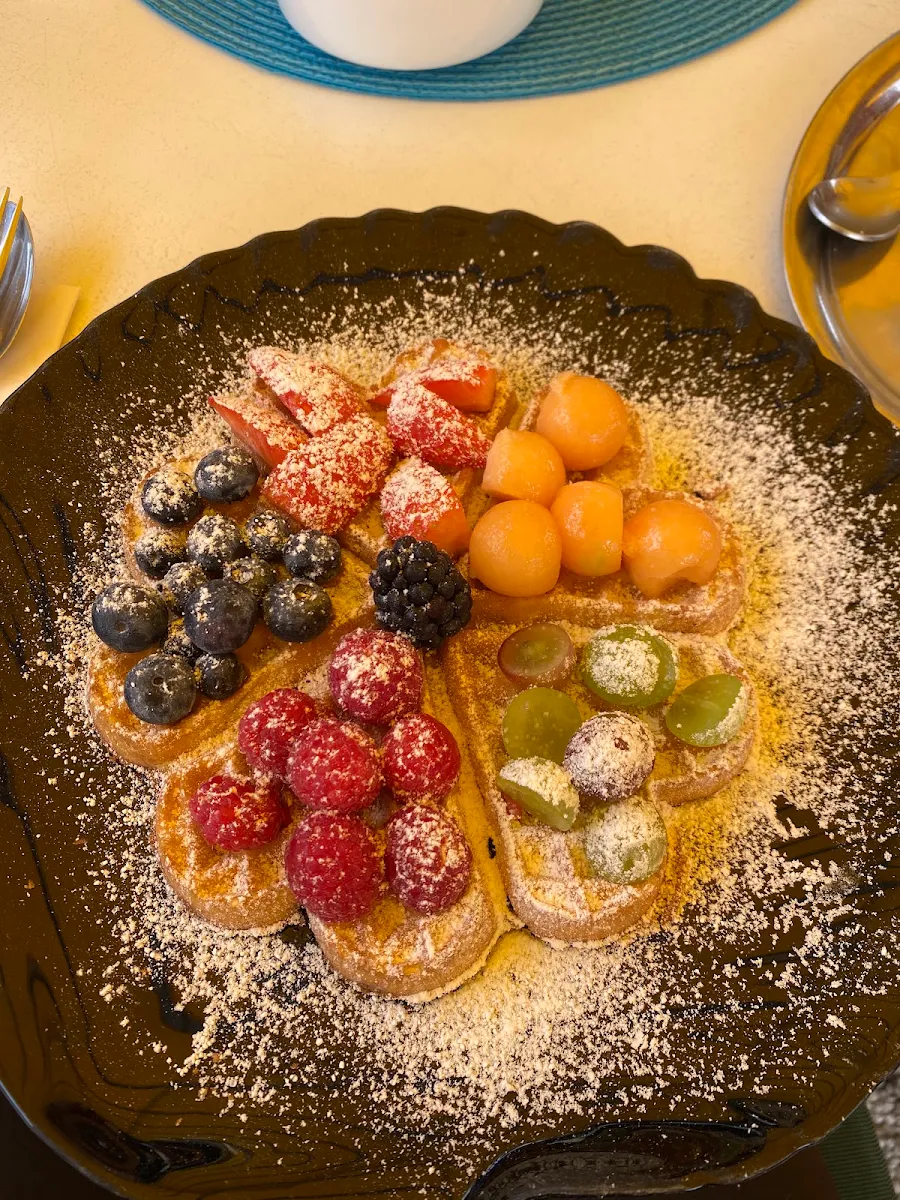Hausgemachte Waffel Mit Früchte