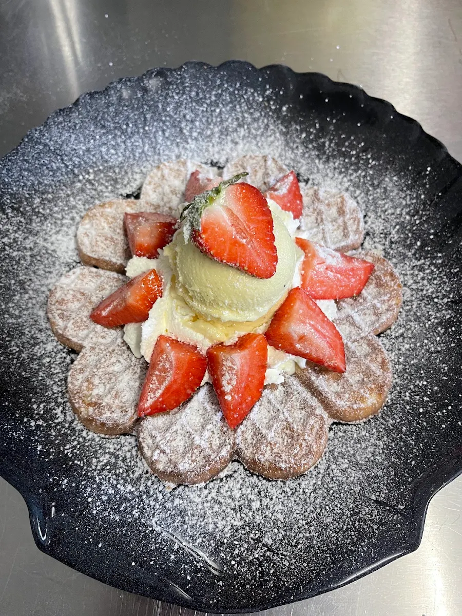 Waffel Mit Vanilleeis