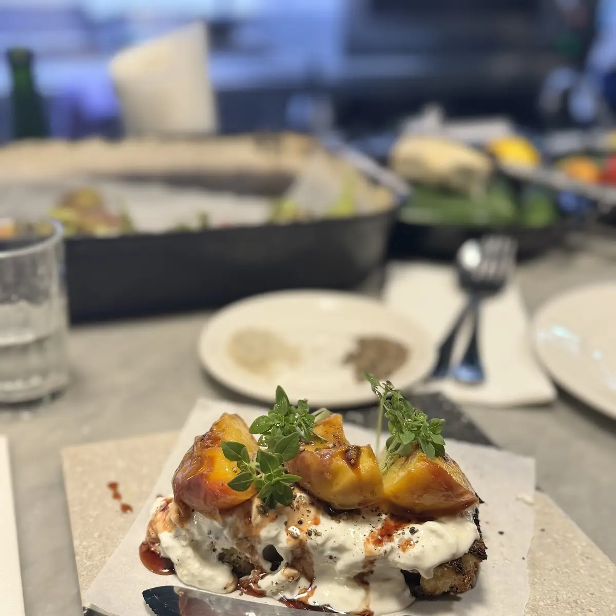 Bruschetta Pfirsich Burrata