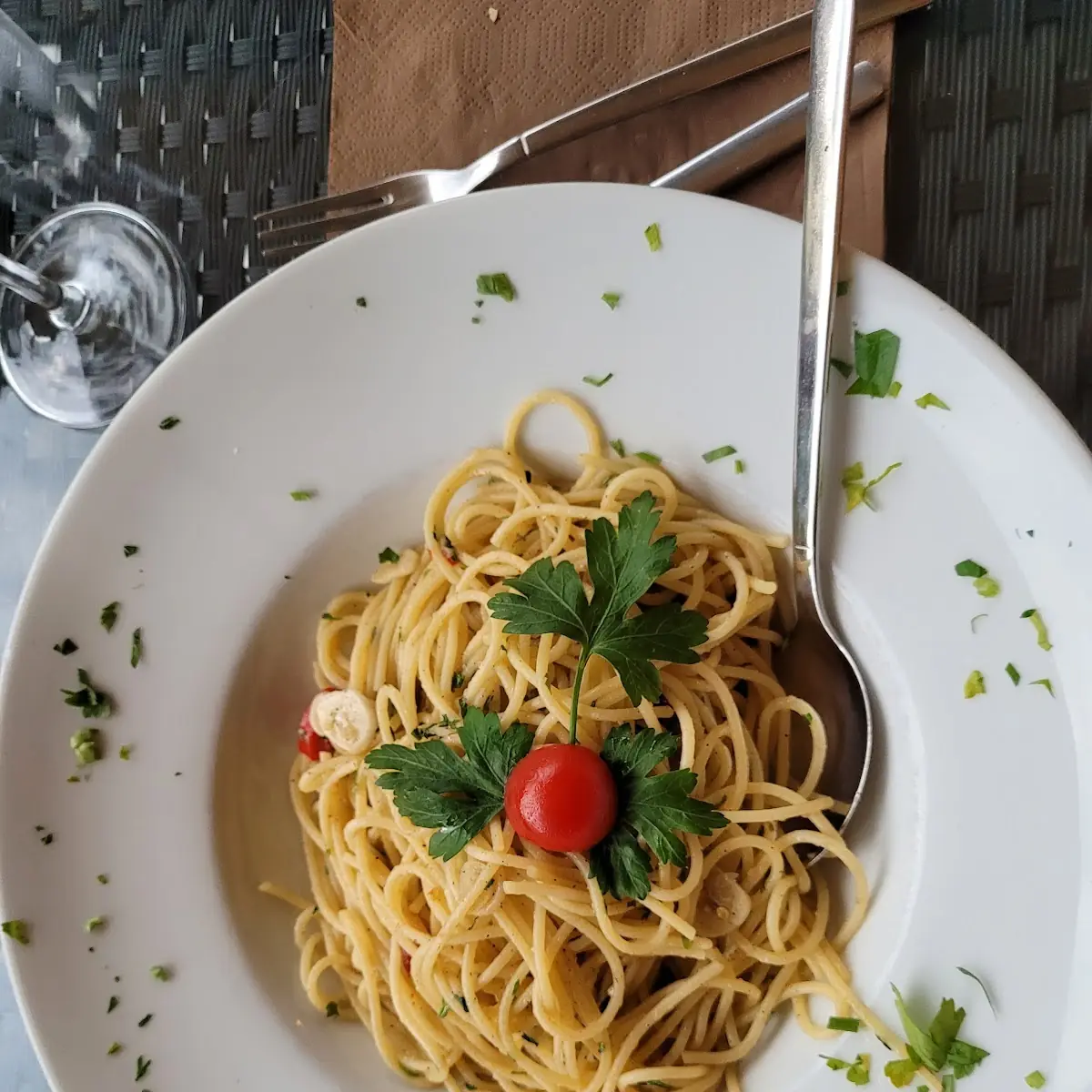 Spaghetti Aolio Mit Knoblauch