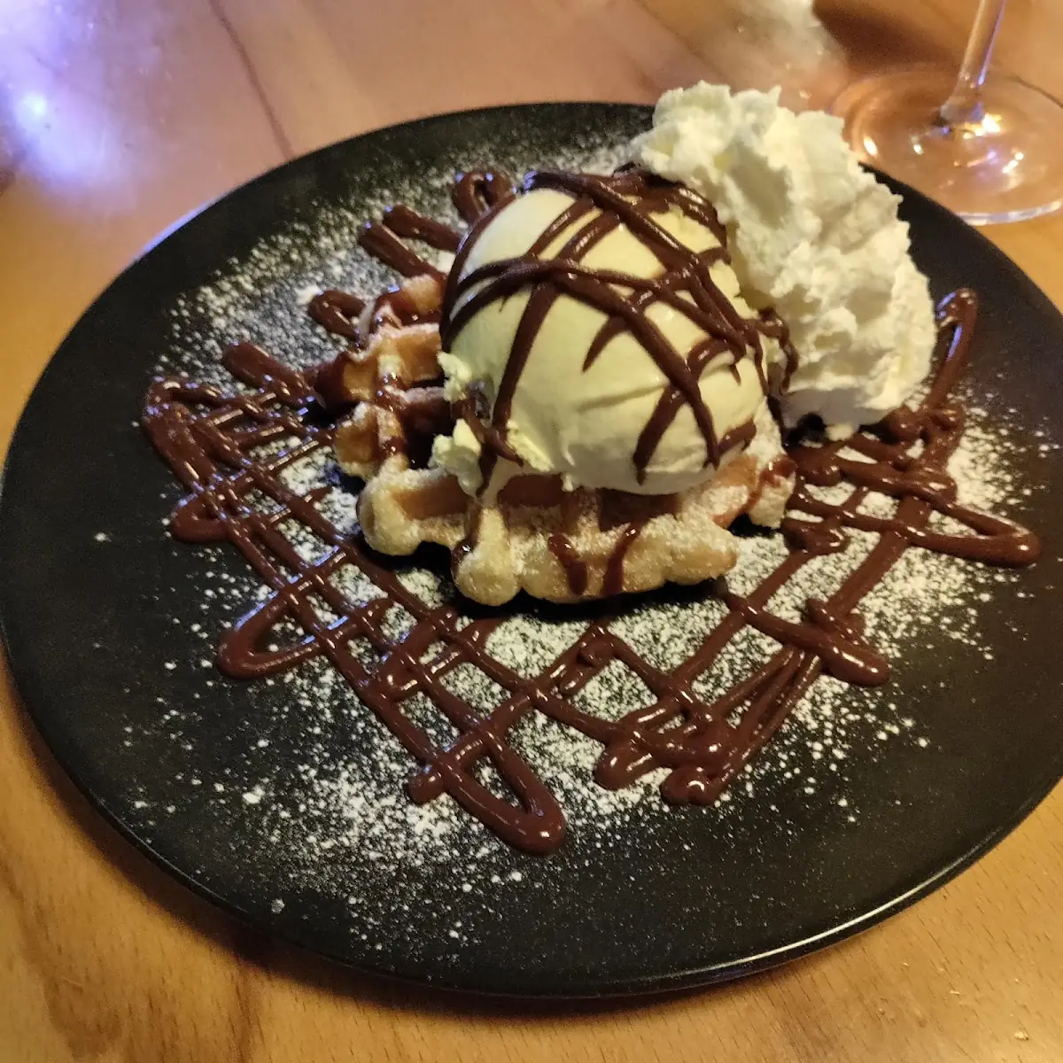 Waffel Mit Vanilleeis