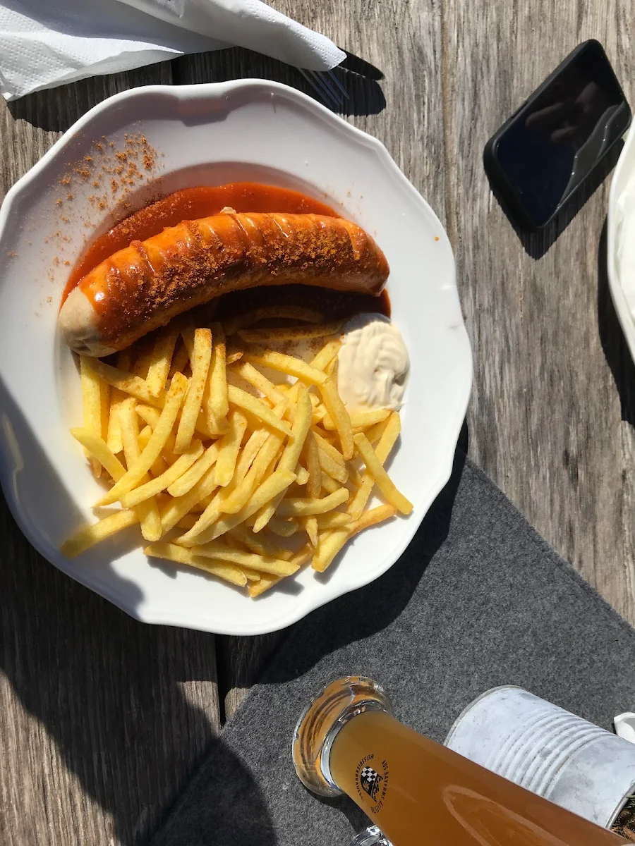 Sausage with Curry Sauce and Fries