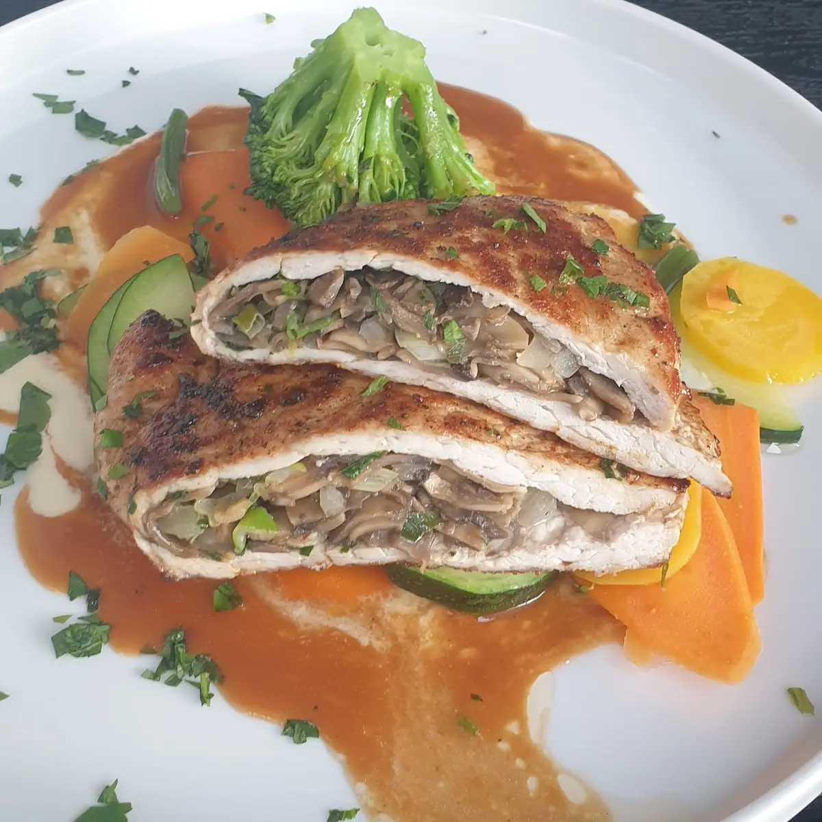 Champingnion Schnitzel Jäger Art