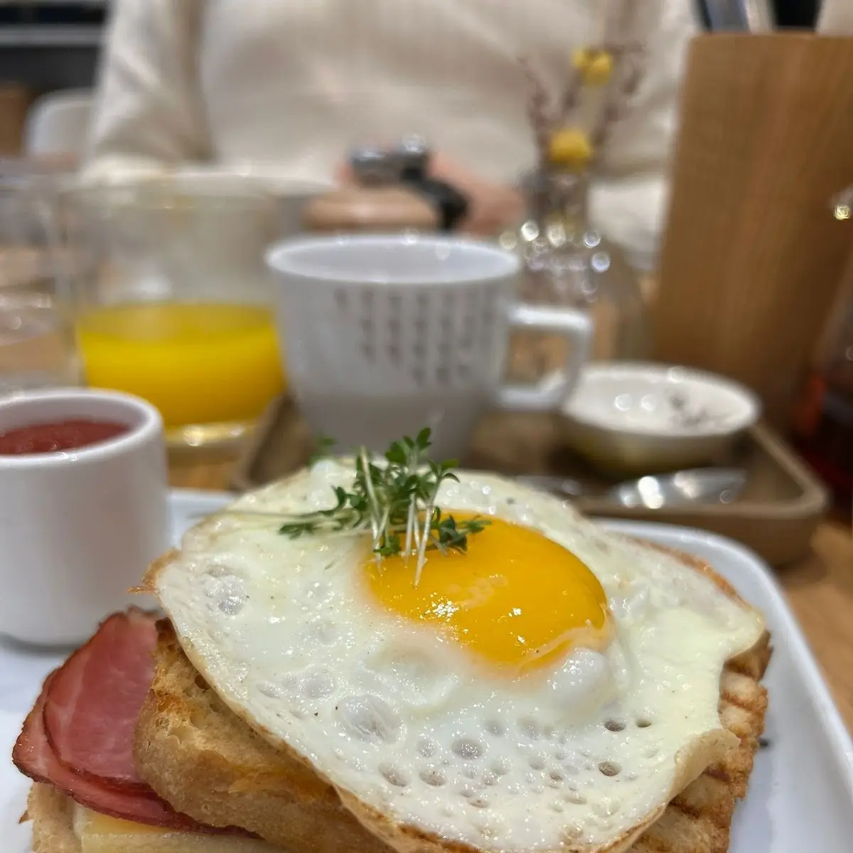 Schinken Raclette Toast Mit Spiegelei