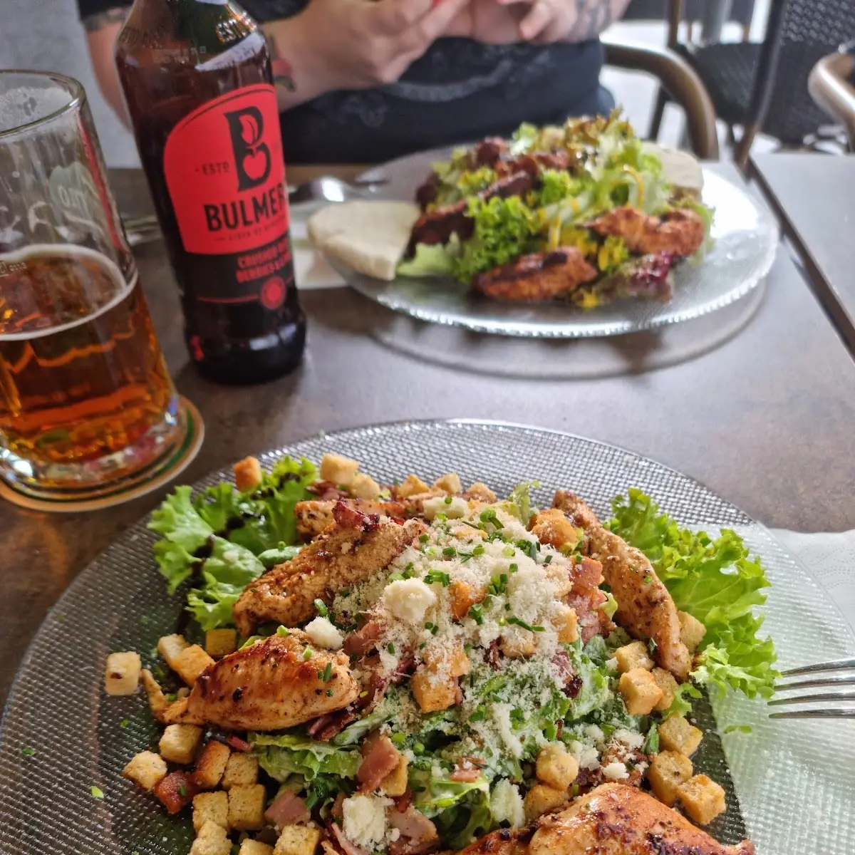 Caesarsalad Mit Hühnerstreifen