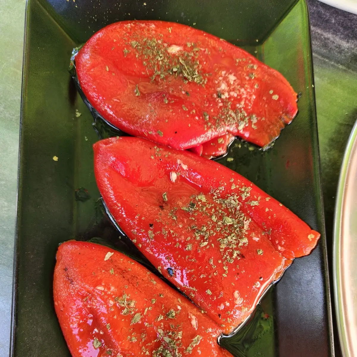 Rote Süsse Paprika Mit Knoblauch