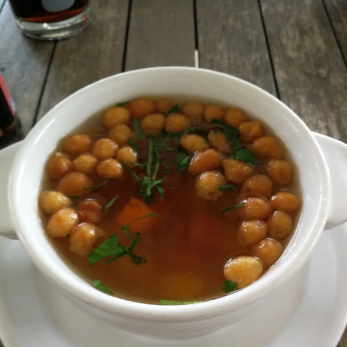 Gemüsesuppe Mit Backerbsen