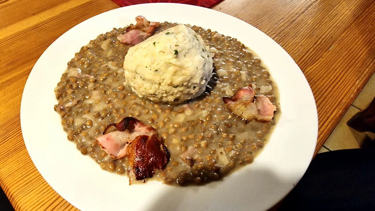 Linsen Mit Speck
