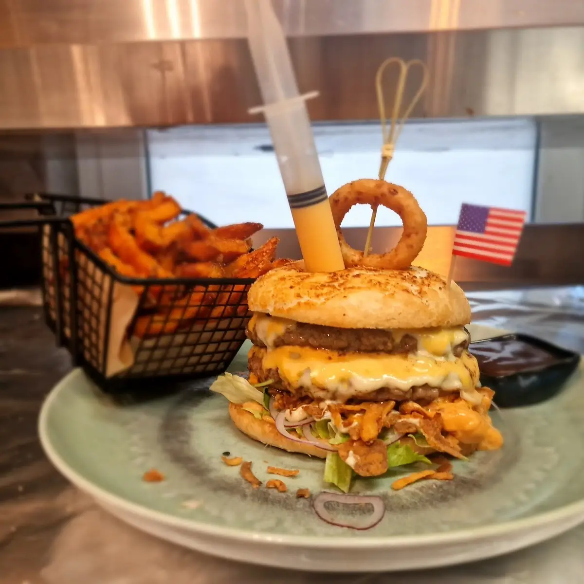 Smash Onion Ring Burger
