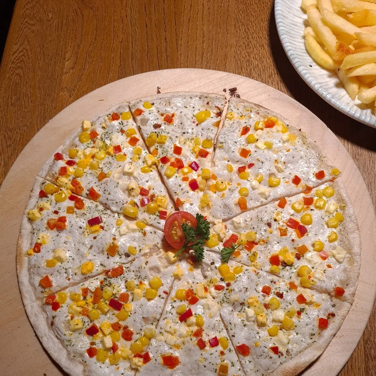 Vegetarischer Flammkuchen