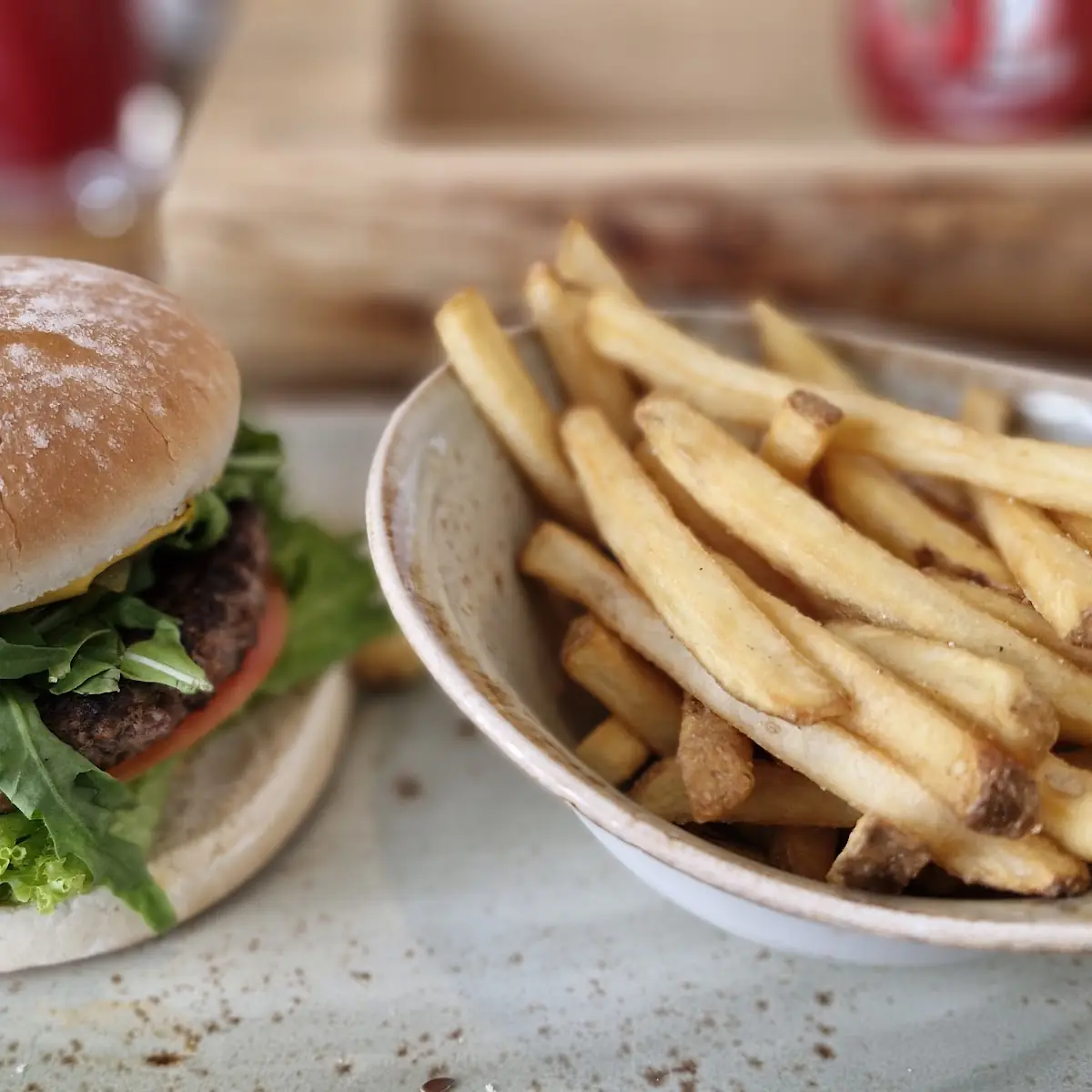 Hamburger Mit Pommes