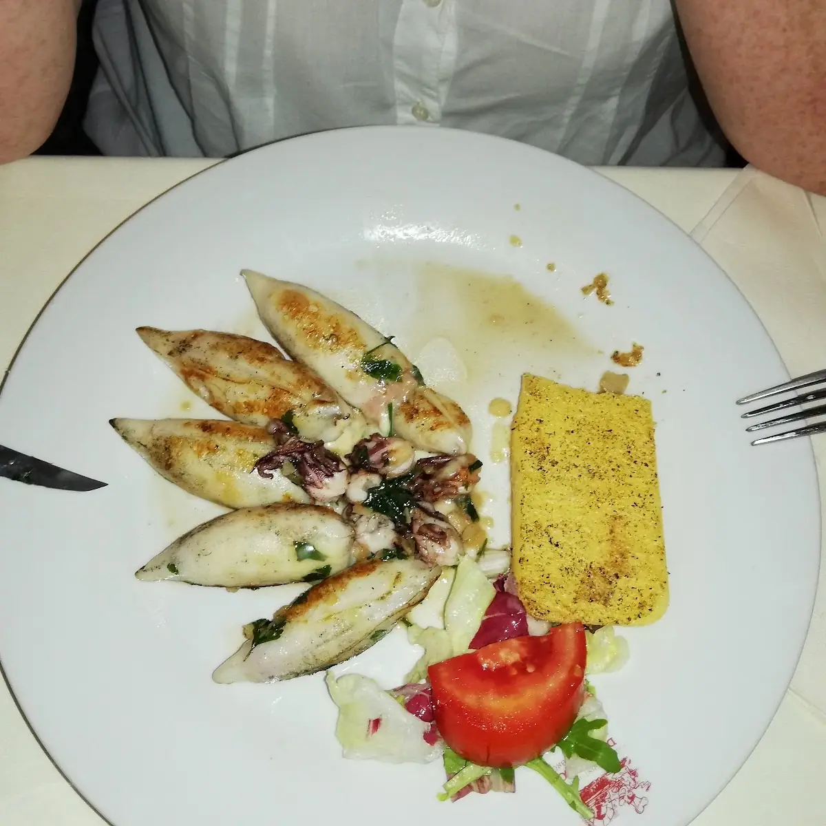 Calamari Gefüllt Mit Käse Und Schinken