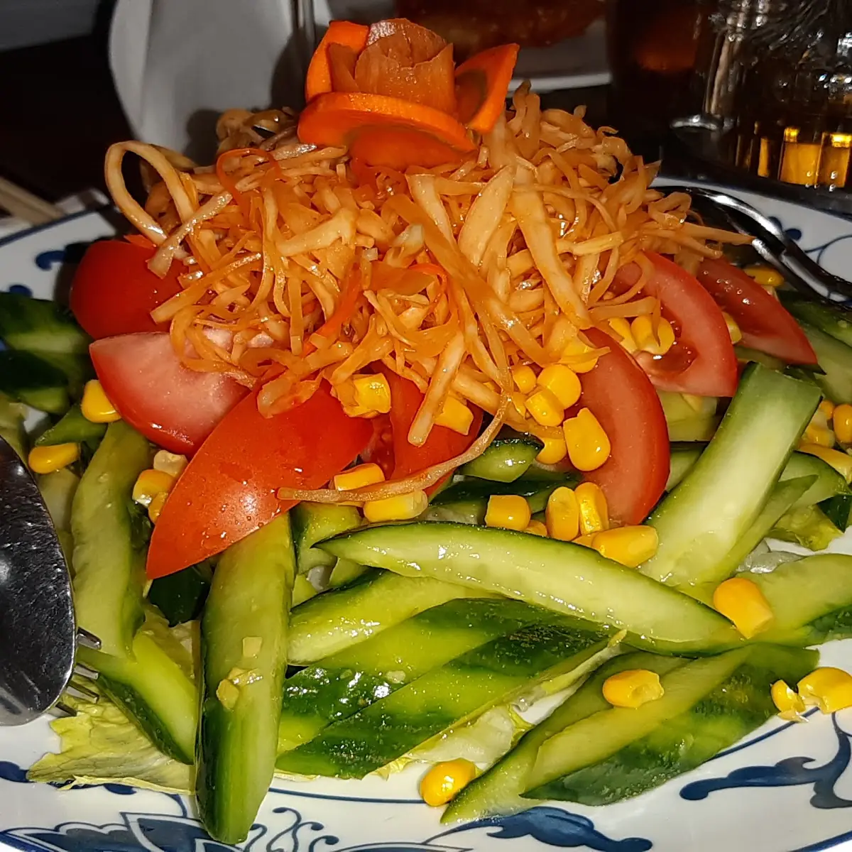 Pikanter Kohlsalat Gurkentomatensalat, China Restaurant Yong Feng