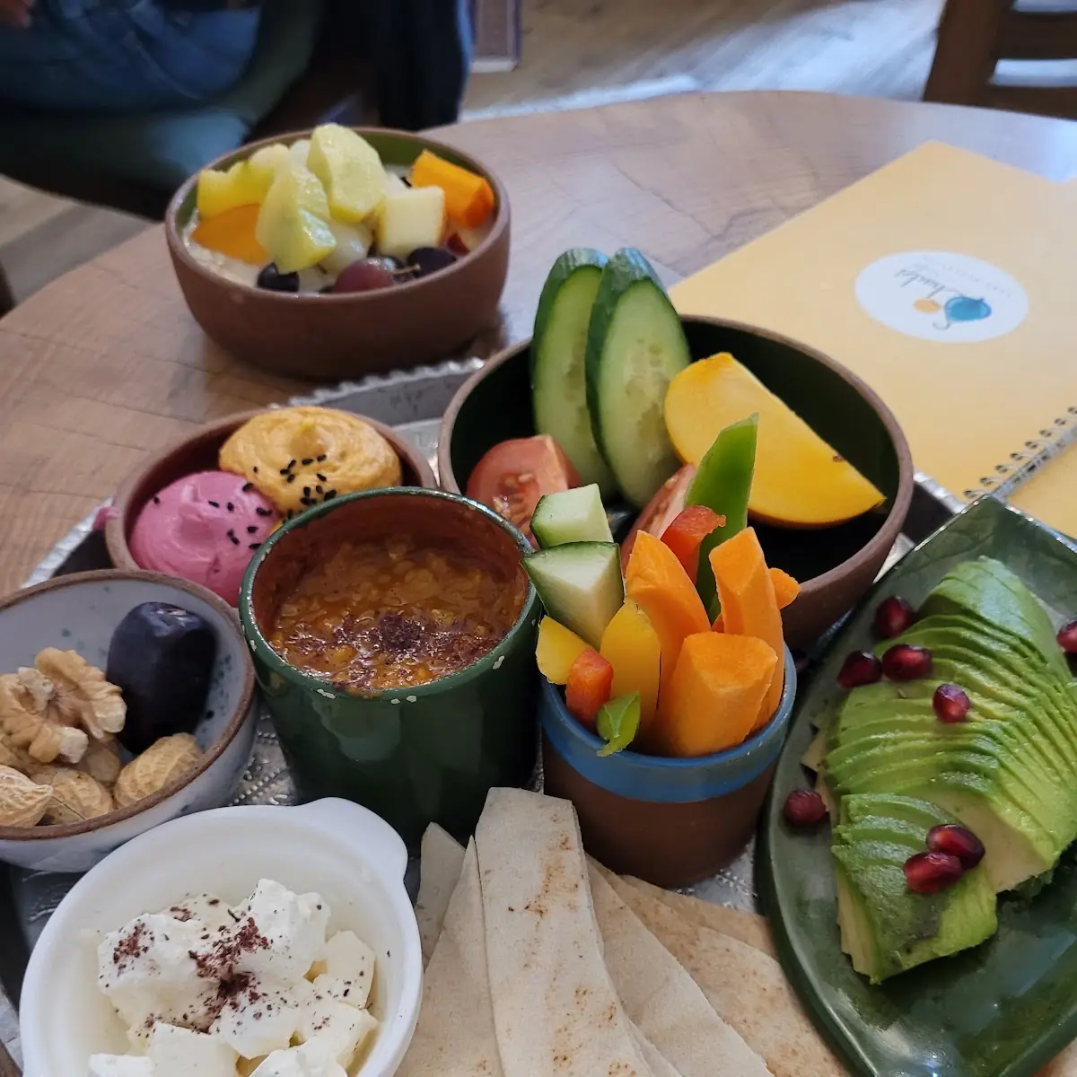 Orientalisches Frühstück Unten Und Protein Frühstück Oben