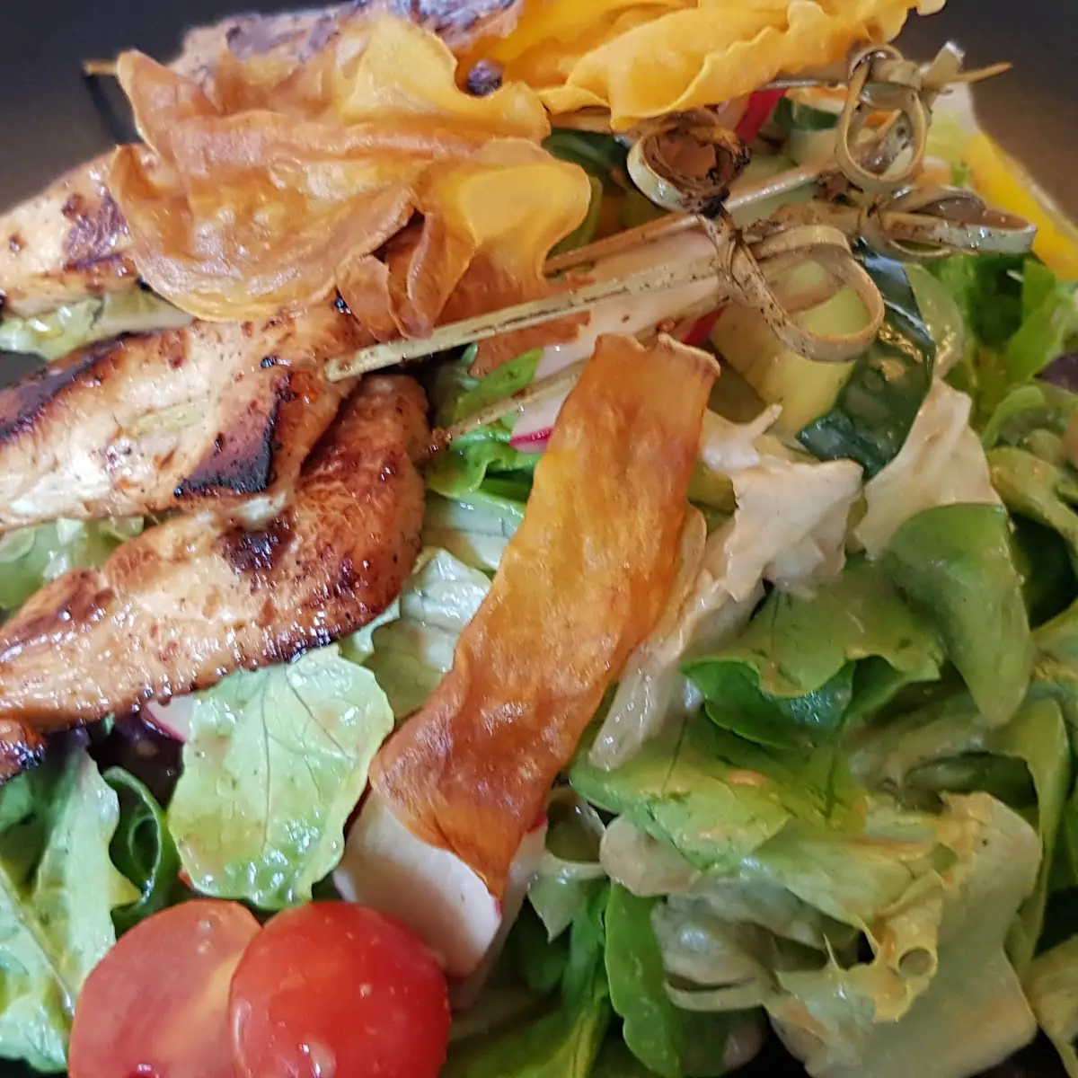 Backhähnchensalat