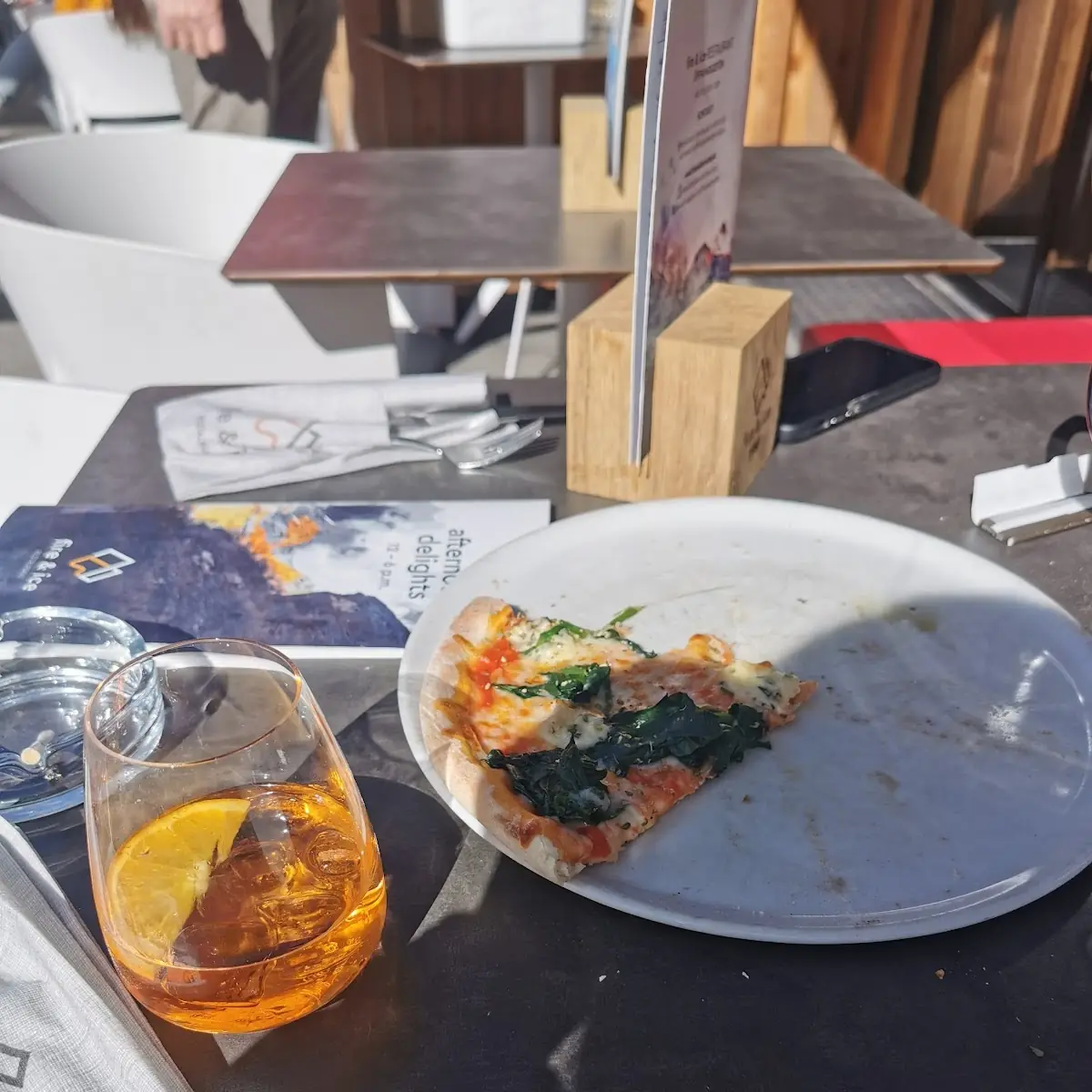 Aperol And Spinach Pizza