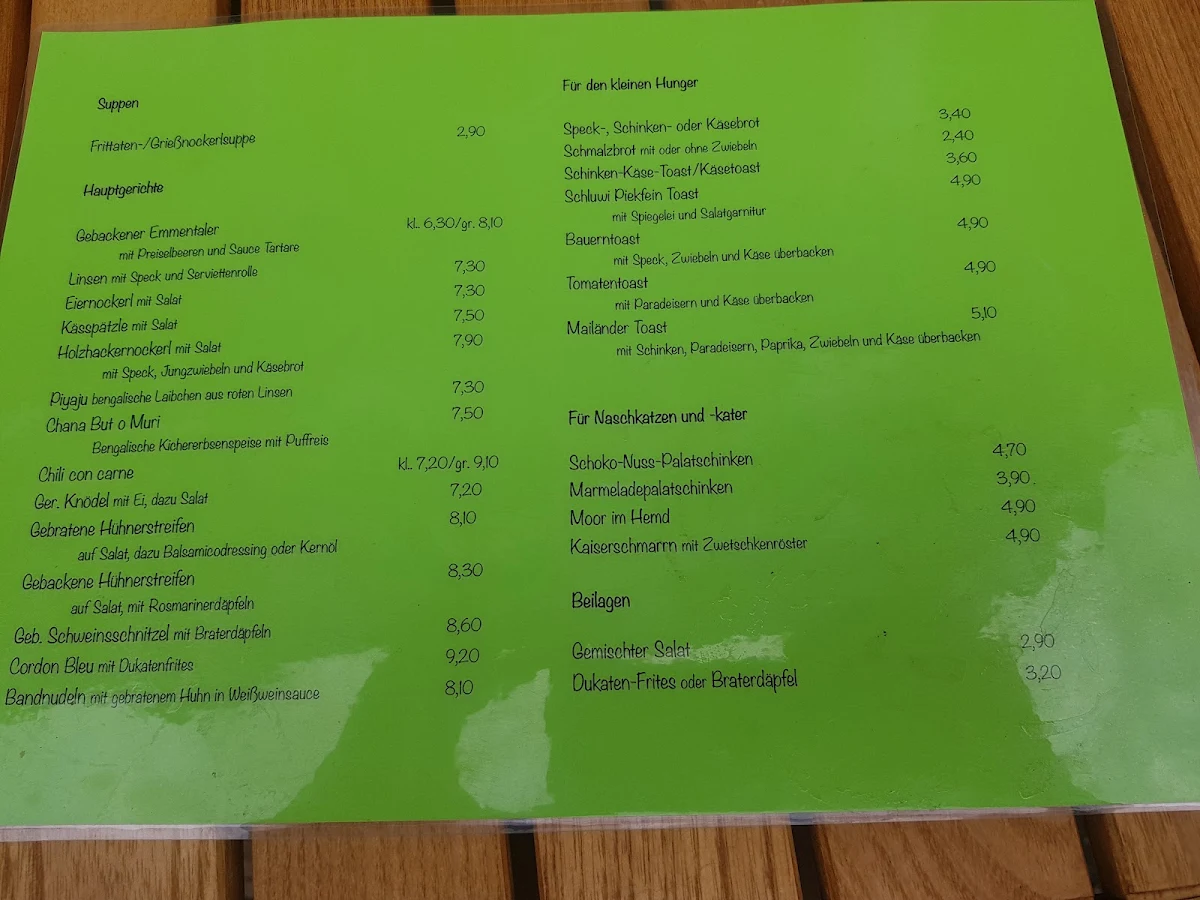 Speisekarte photo 2