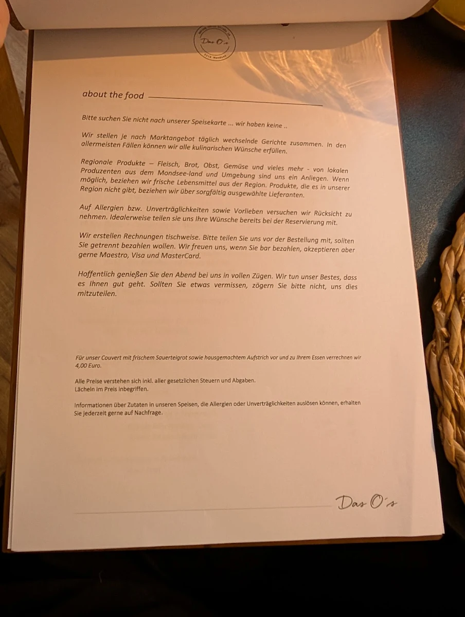 Speisekarte photo 1