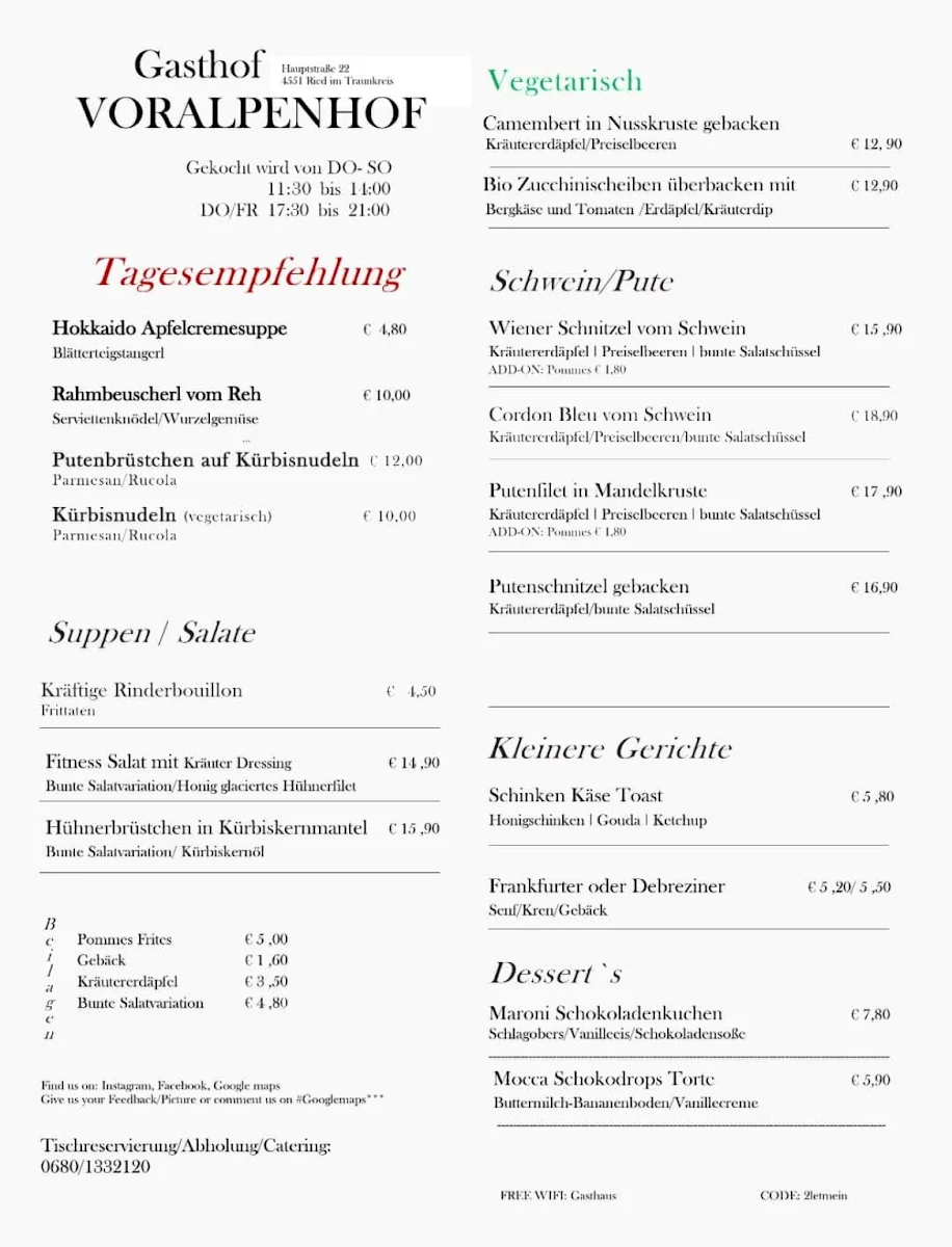 Speisekarte photo 2