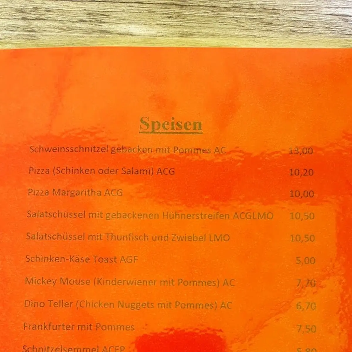 Speisekarte photo 3