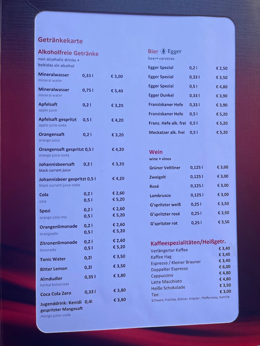 Speisekarte photo 2