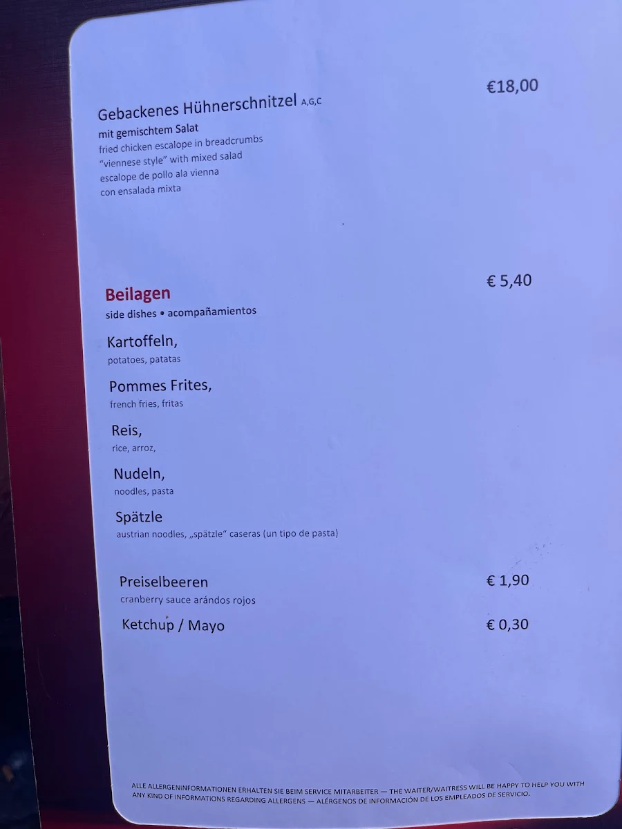 Speisekarte photo 4
