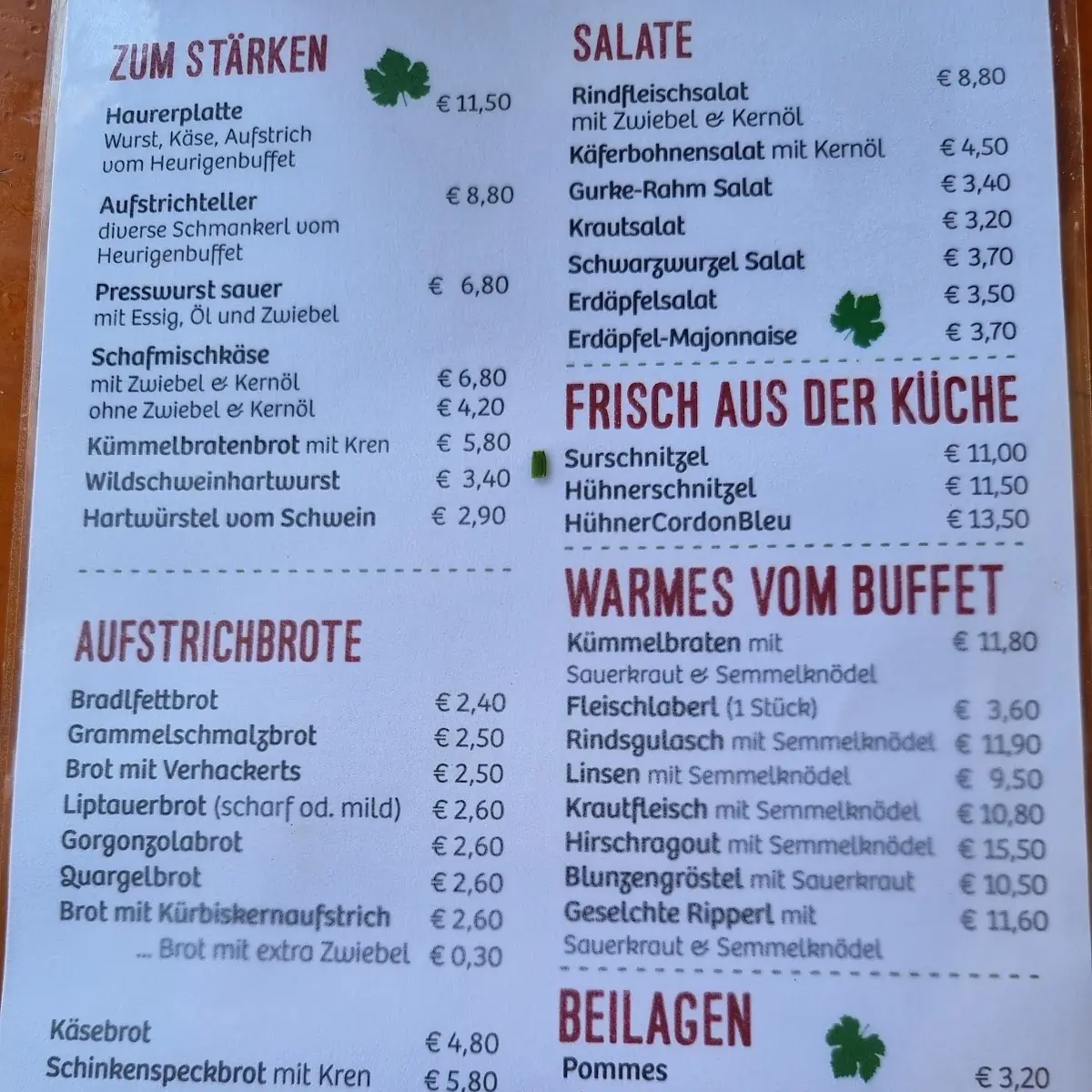Speisekarte photo 3
