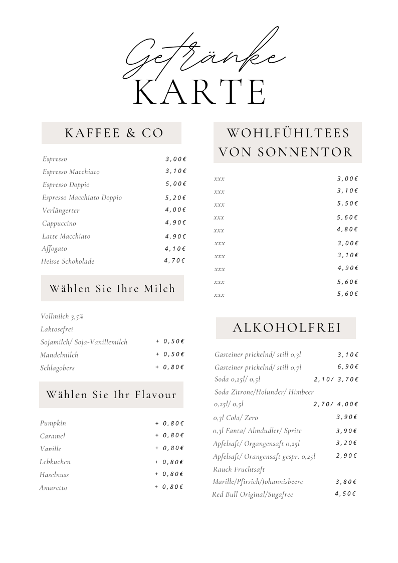 Speisekarte photo 3