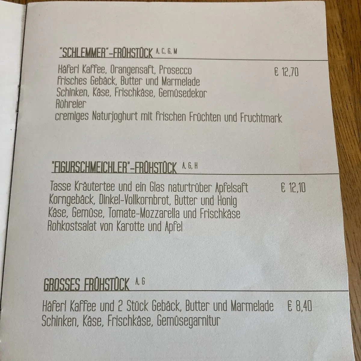 Speisekarte photo 2