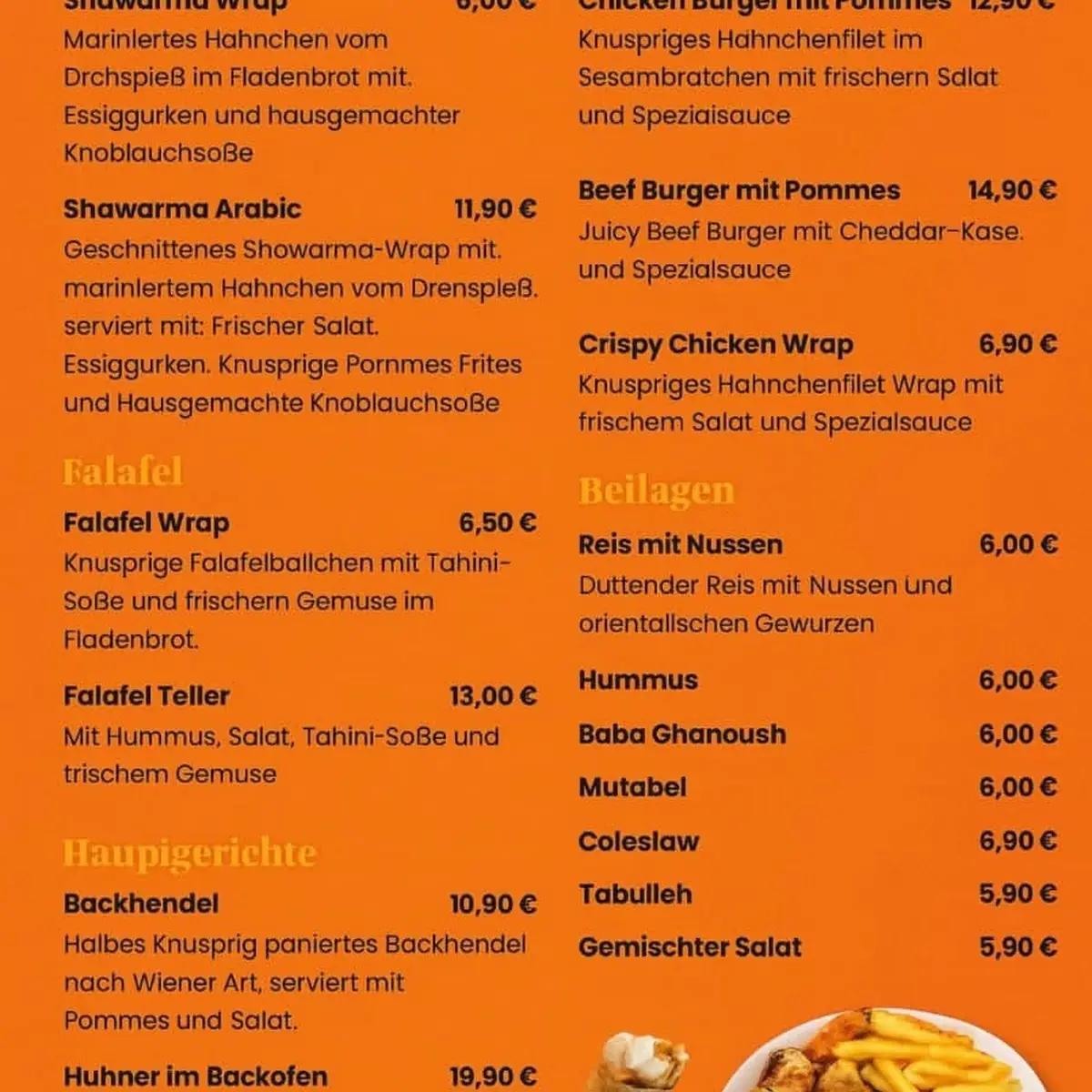 Speisekarte photo 1