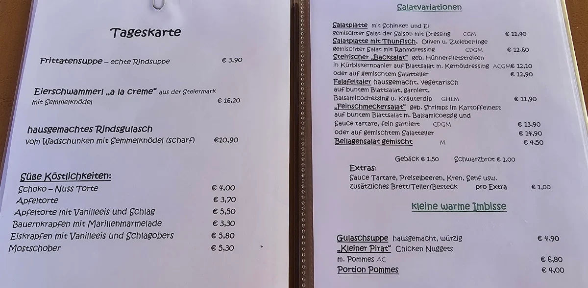 Speisekarte photo 5