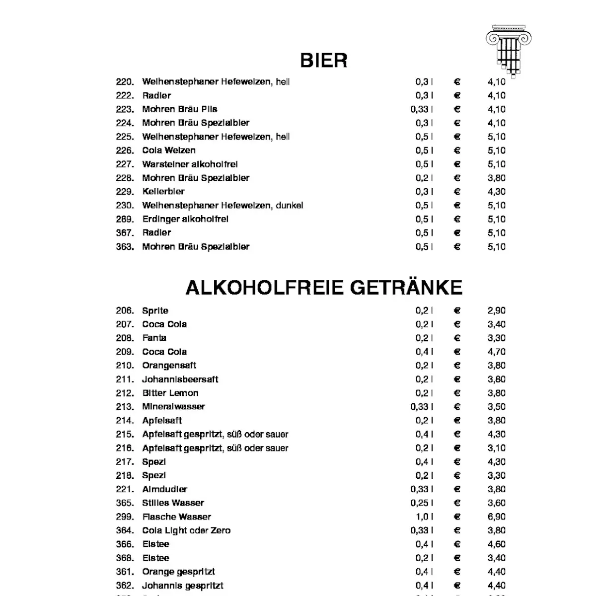 Speisekarte photo 1