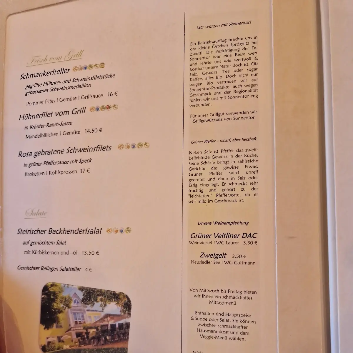 Speisekarte photo 2