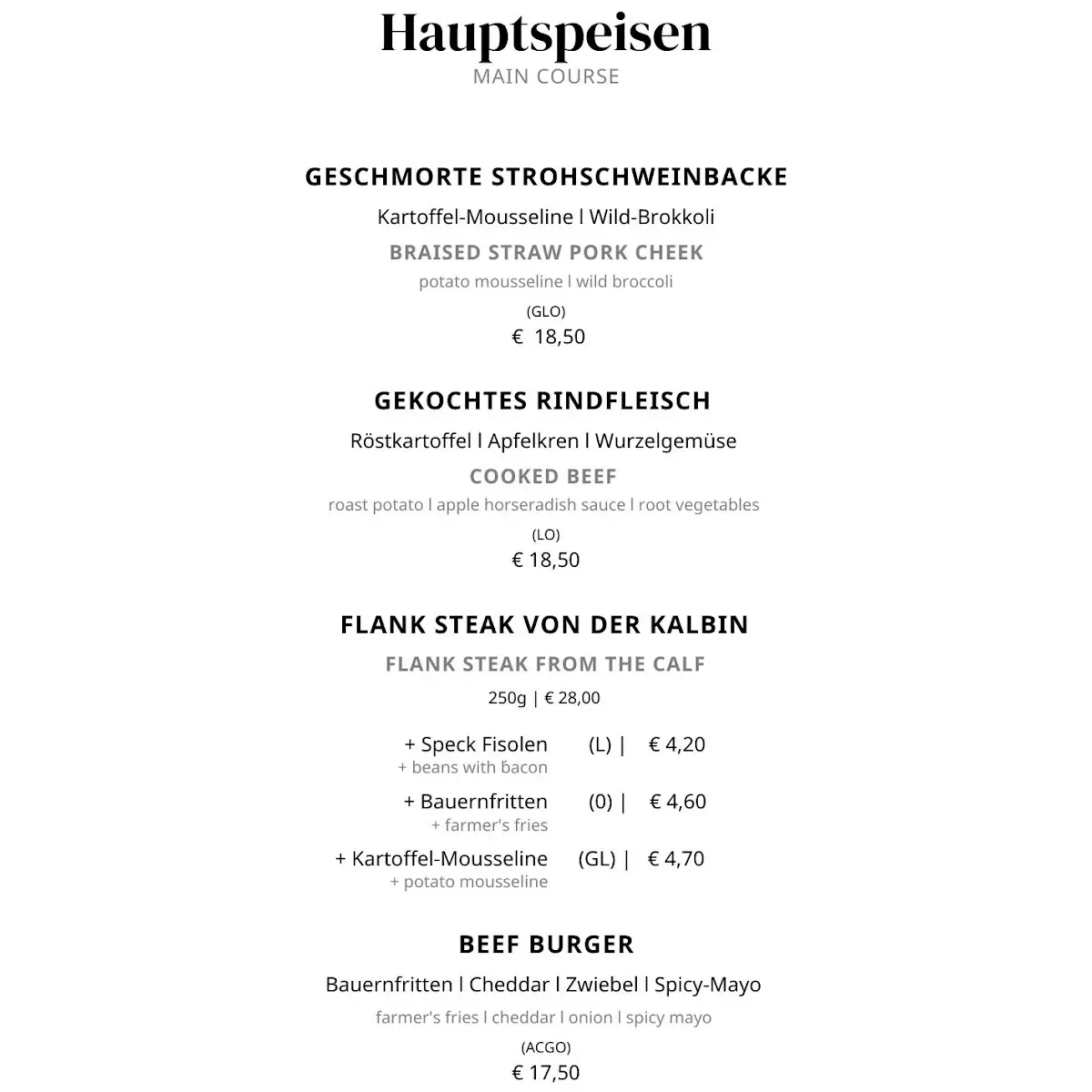 Speisekarte photo 2